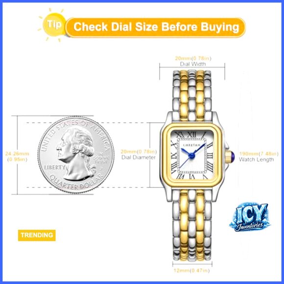 Gold Plated Women\'s Watch with Roman Dial and Adjustable Bracelet main image 6